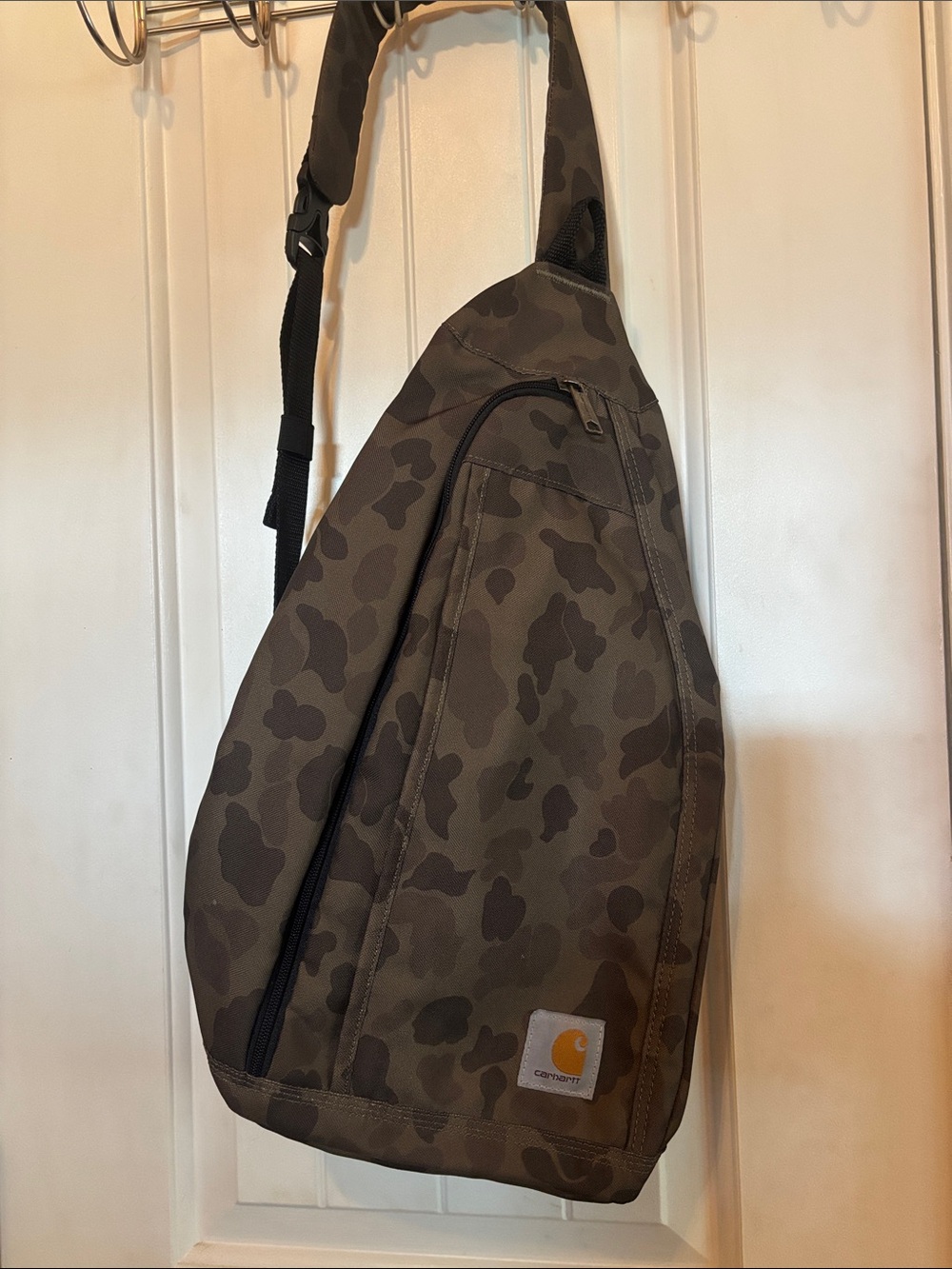 Carhartt Brown Camo Sling Bag - Single Strap Crossbody